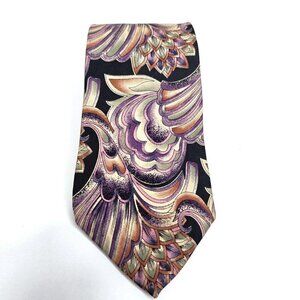 Givenchy Monsieur Mens Silk neck Tie Paisley Floral made in Italy Wide 10cms